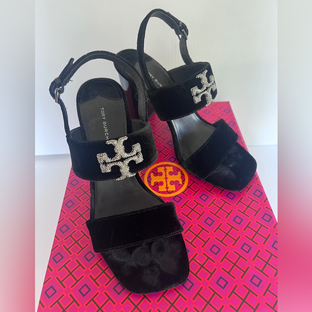 Tory Burch Eleanor Pave Heel Sandal 10